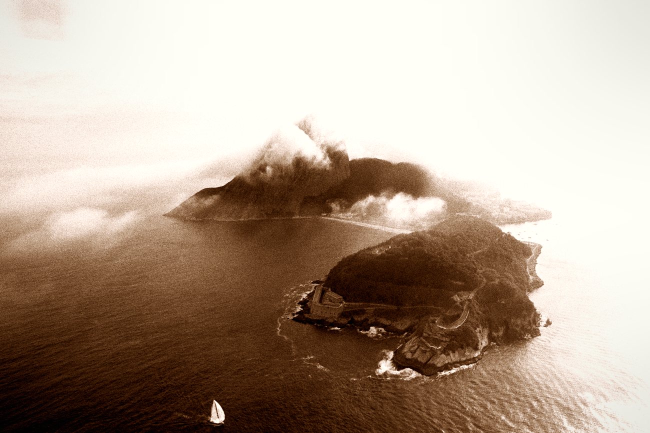 Botafogo bay in Rio de Janeiro with Sugarloaf mountain in the background