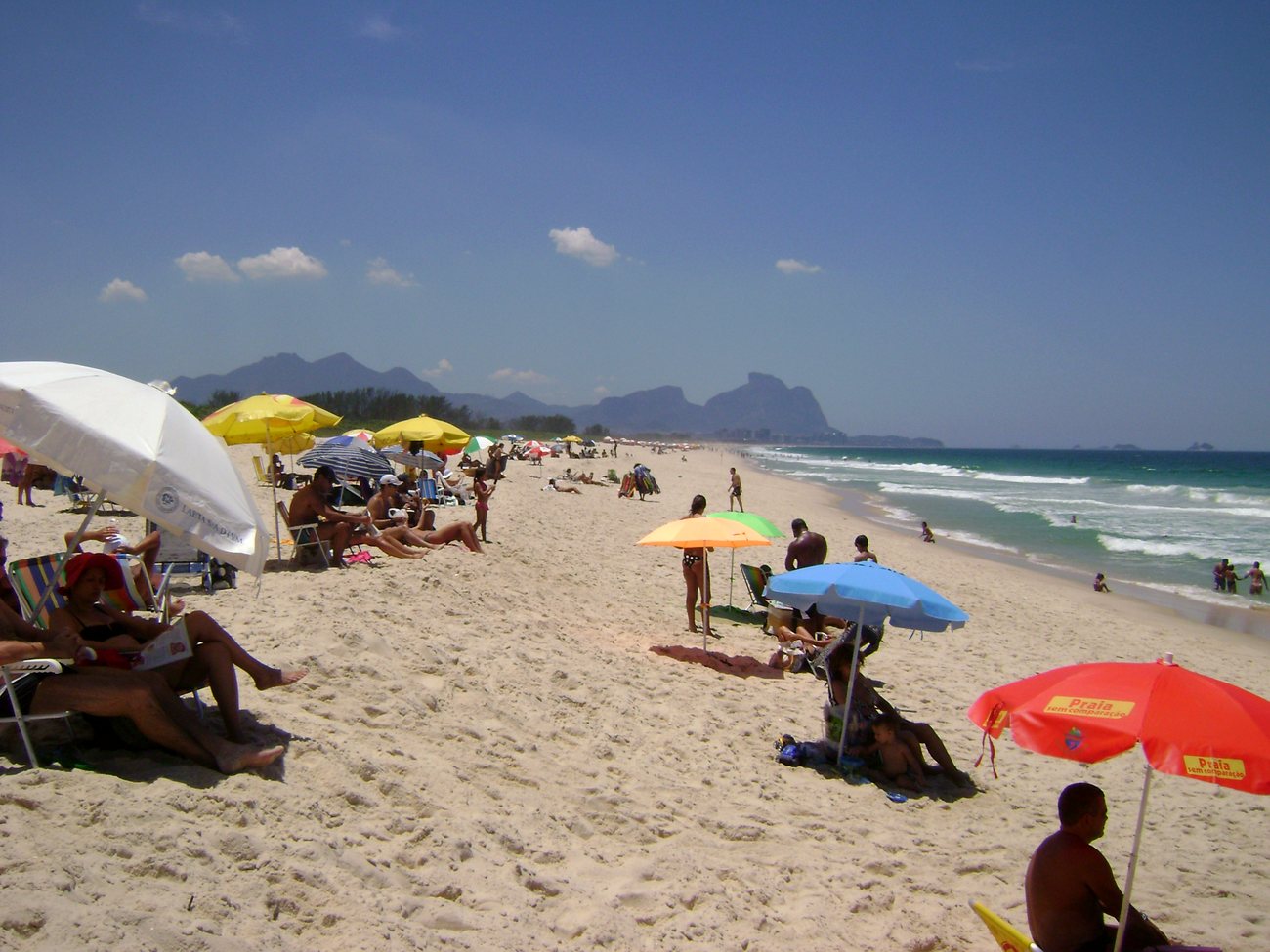 Long beach and modern high-rise buildings of Barra da Tijuca in Rio de Janeiro