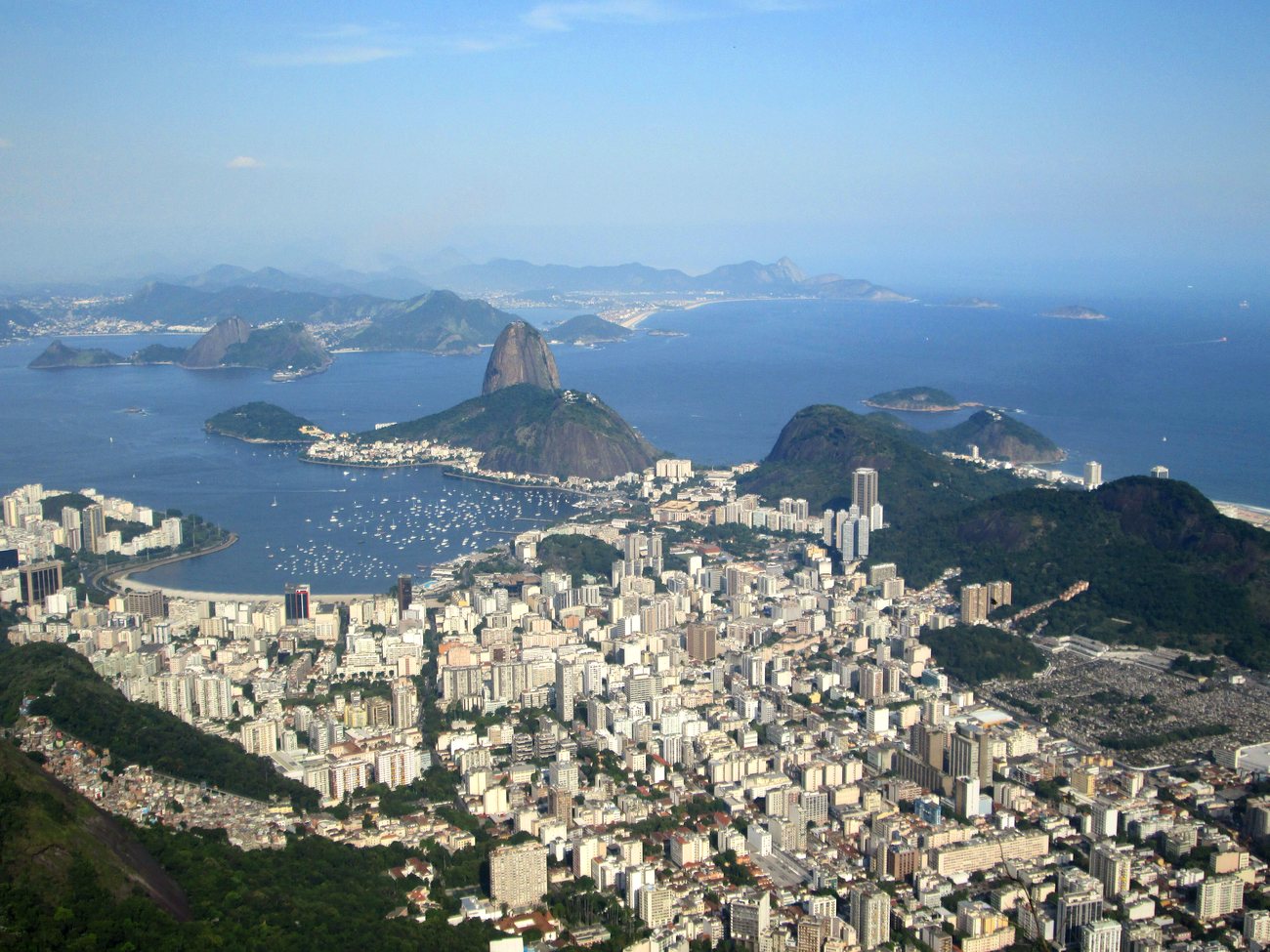 Botafogo bay with Sugarloaf mountain in the background