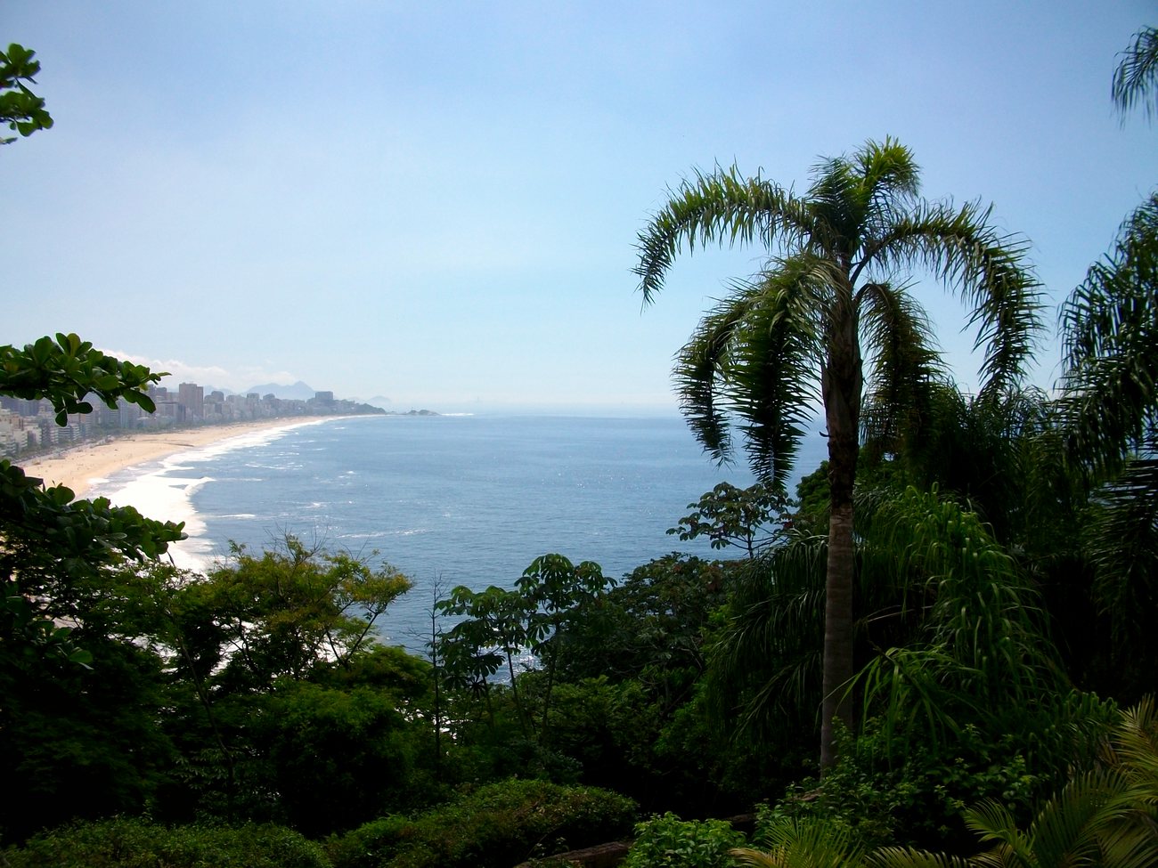 Beachfront apartment buildings along Leblon in Rio de Janeiro