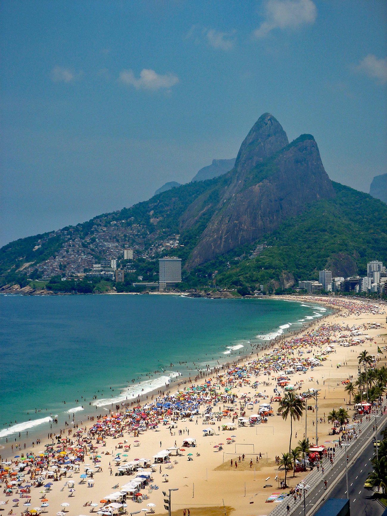 Rooftop terrace in Ipanema at sunset overlooking the ocean
