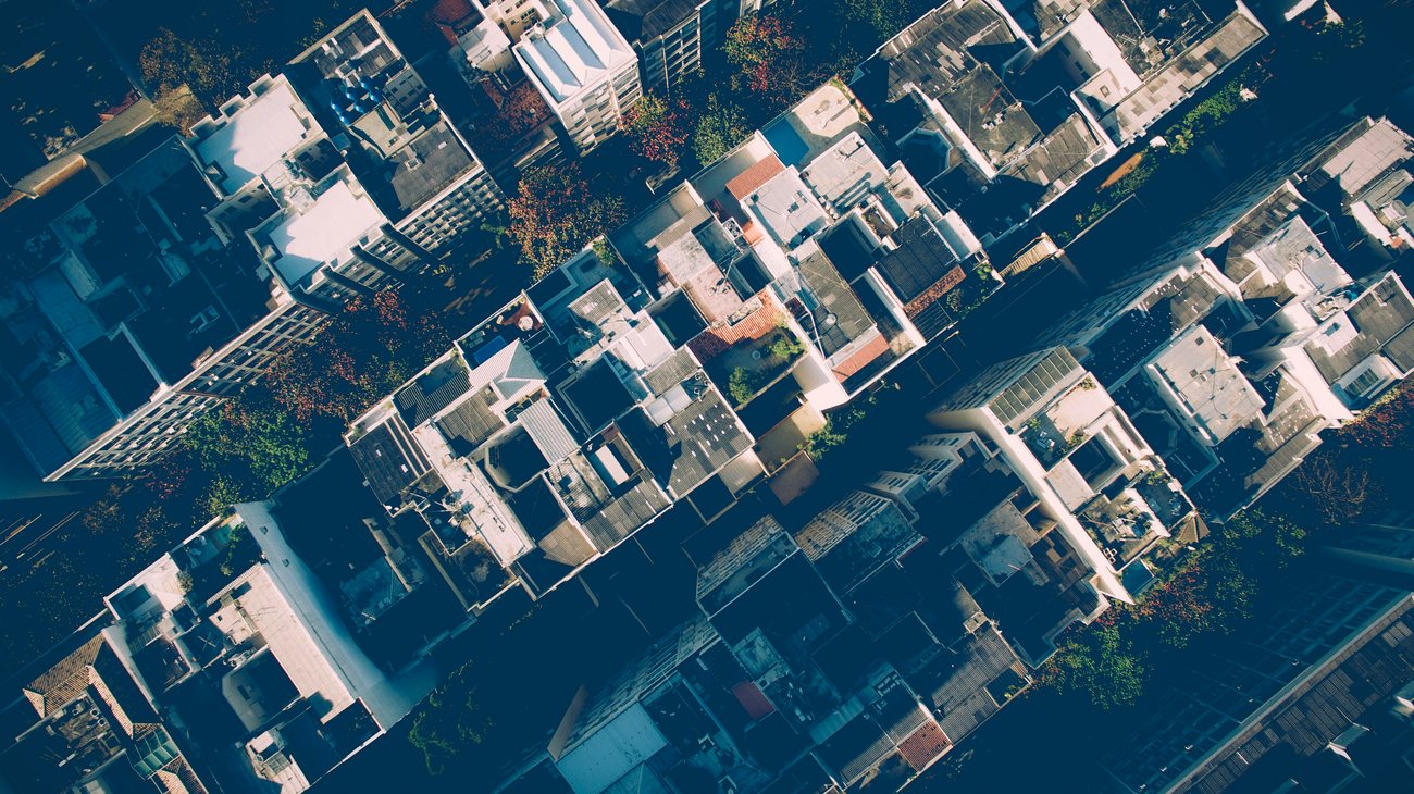 A residential street in Ipanema, Rio de Janeiro, lined with apartment buildings