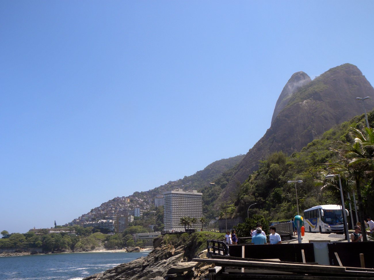 Aerial view of the Leblon residential district in Rio de Janeiro