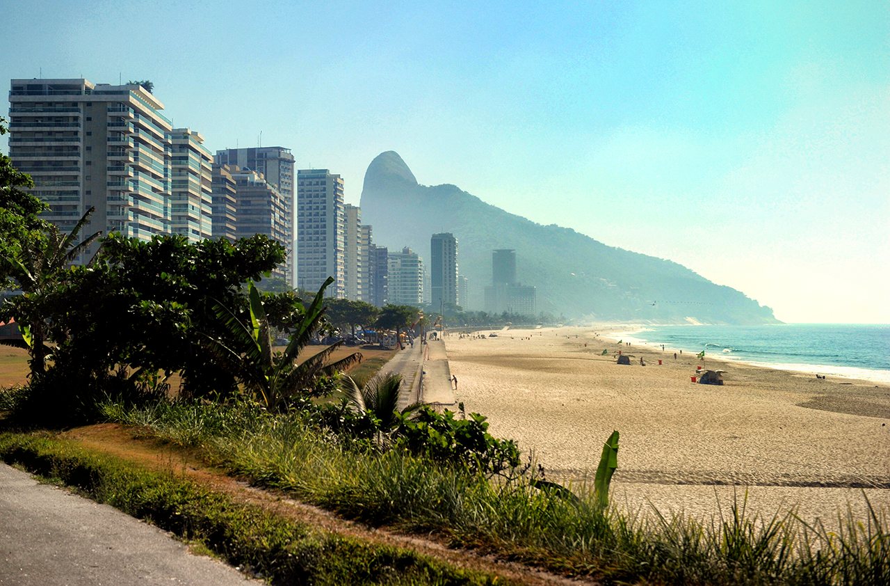 The facade of a mid-century apartment building in Copacabana