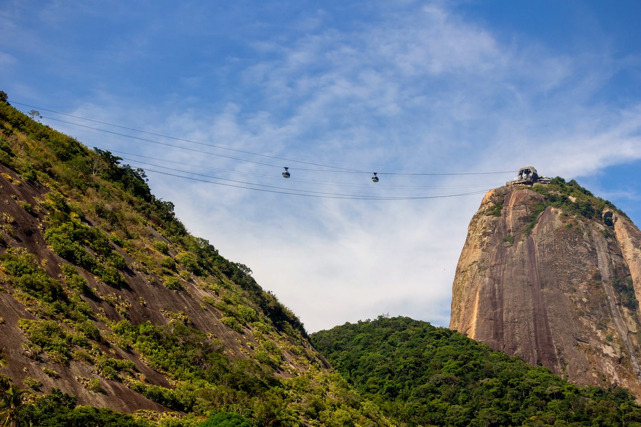 View toward Sugarloaf mountain from apartments in Botafogo, Rio