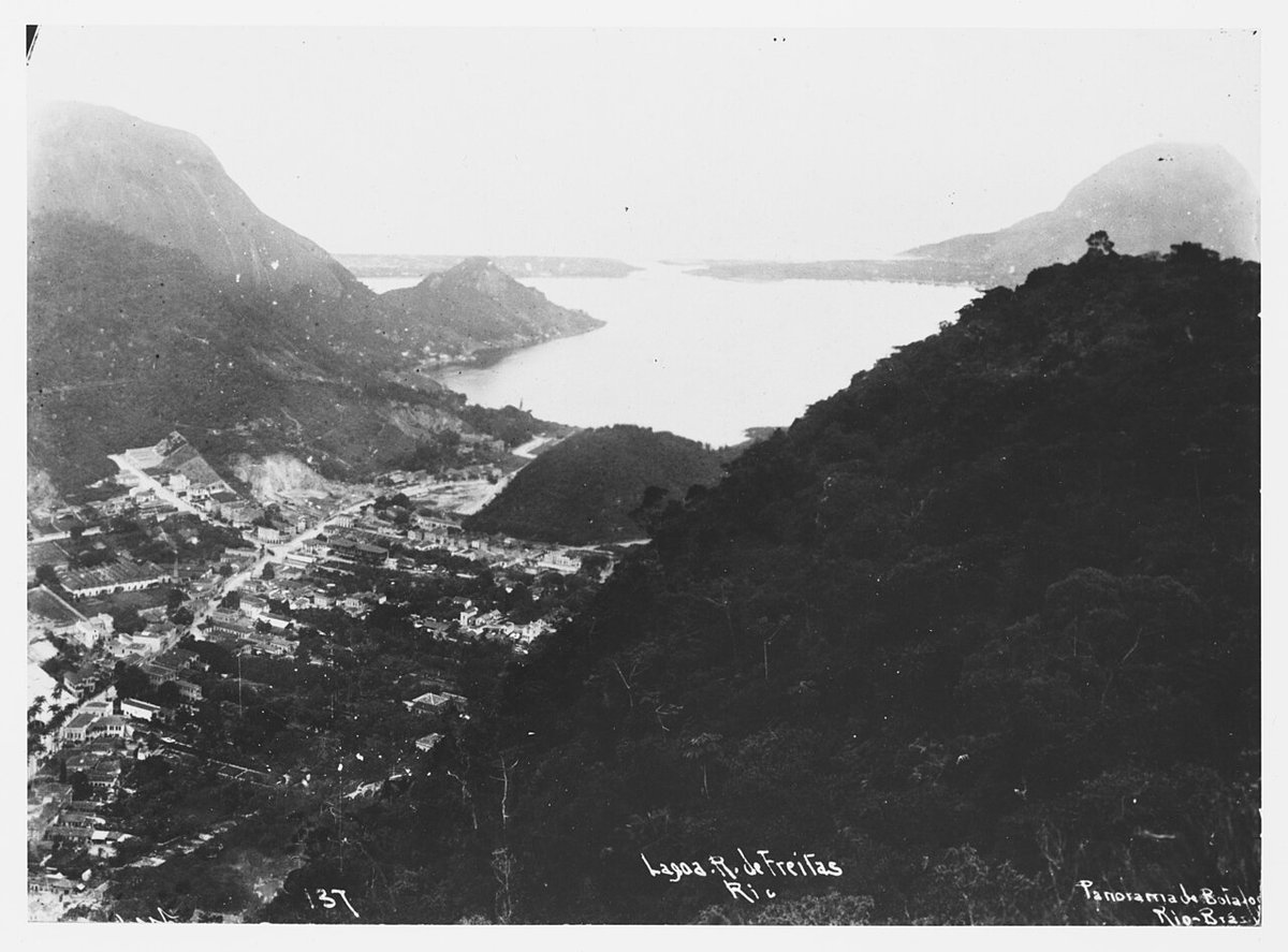 Historic view of Lagoa, Rio de Janeiro — the setting of this building in earlier decades