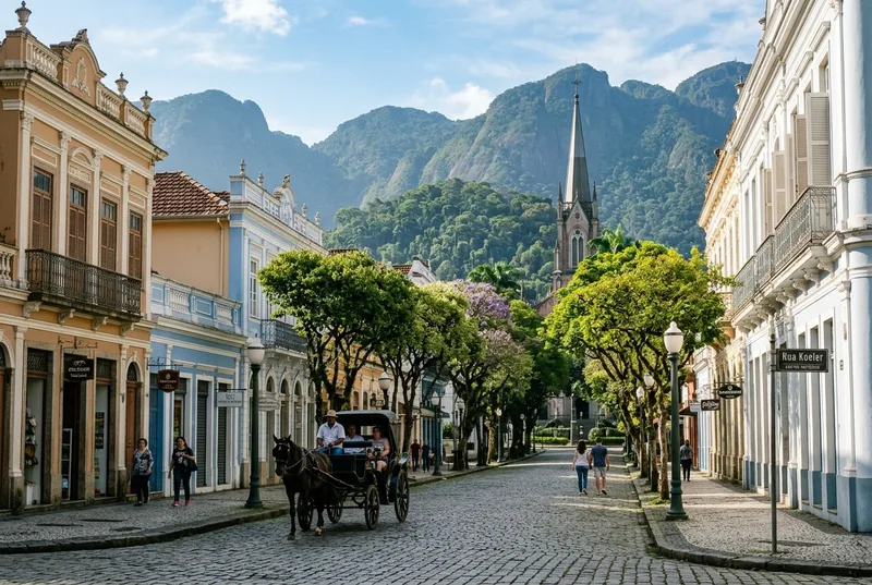 Street scene in Petrópolis, Rio de Janeiro state
