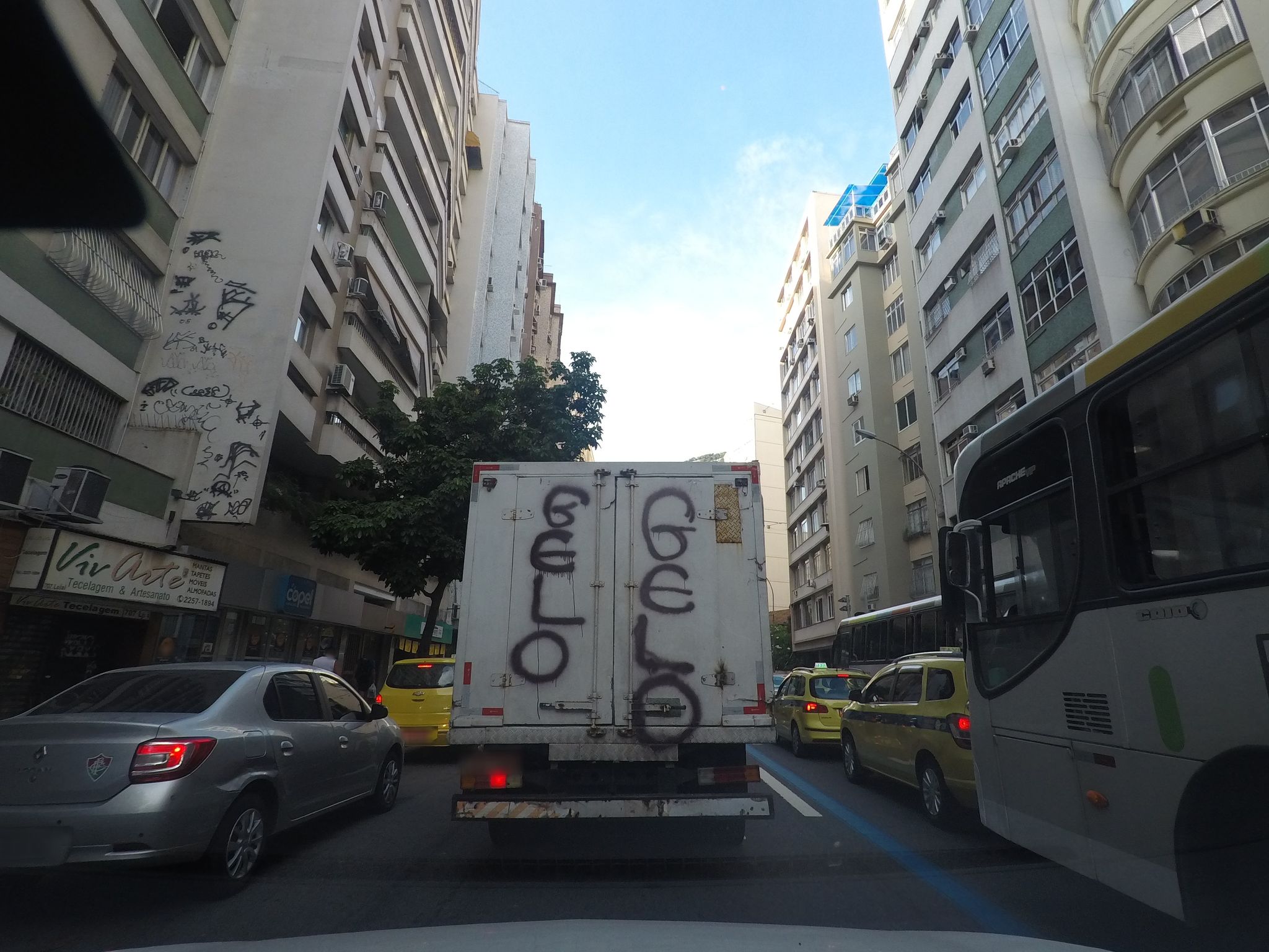 Street-level view near Barão de Ipanema, Copacabana